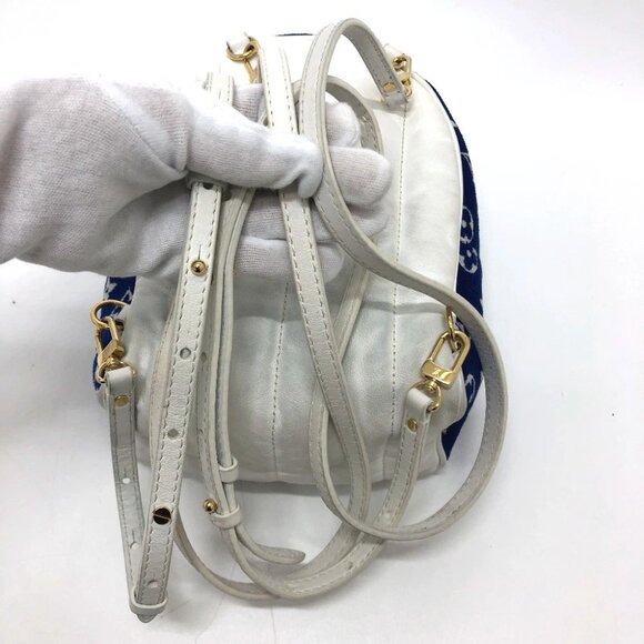 LOUIS VUITTON M46207 Monogram jacquard Palm Springs Mini Backpack blue - Picture 3 of 16